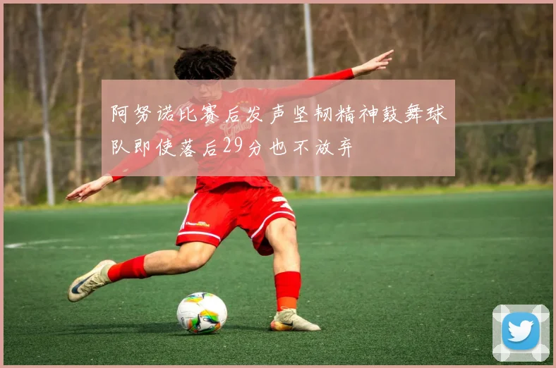 阿努诺比赛后发声坚韧精神鼓舞球队即使落后29分也不放弃